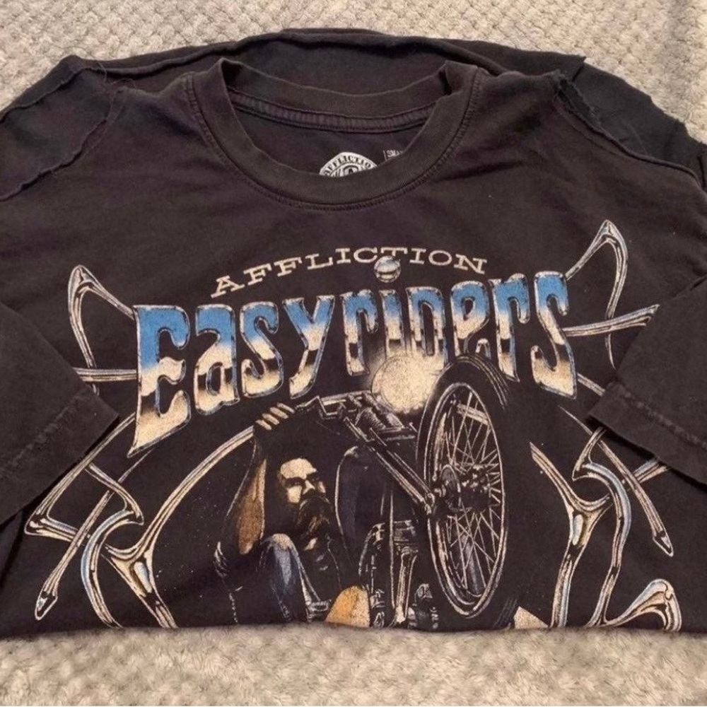 AFFLICTION EASY RIDER DISTRESSED TEE - Picture 5 of 6